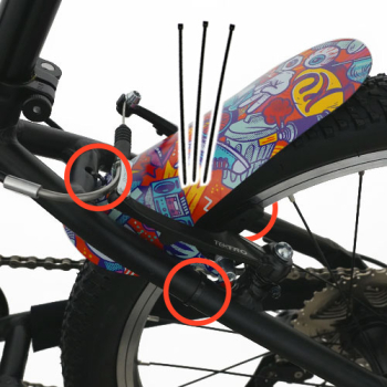 Mudguards für KUbikes V-Brake - comic