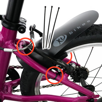 Mudguards für KUbikes V-Brake - schwarz