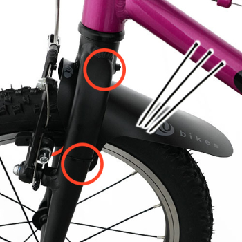 Mudguards für KUbikes V-Brake - schwarz