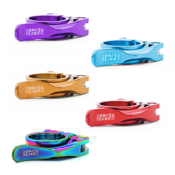 Sattelklemme mit Schnellspanner Laser-Farben (31,8 mm)