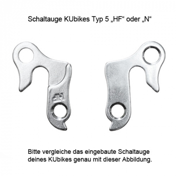 Schaltauge KUbikes Typ 5 "HF" oder "N"