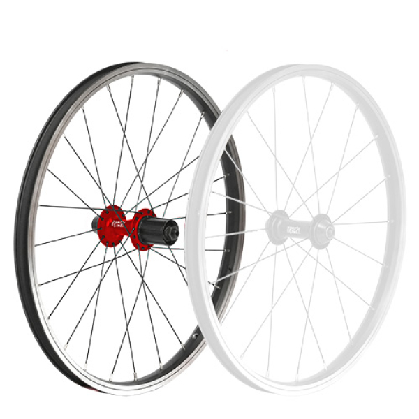 Hinterrad KUbikes 20 Zoll - laser red