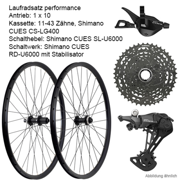 Antrieb/LRS 27,5+29 performance/Shimano CUES 10-fach/11-43Z