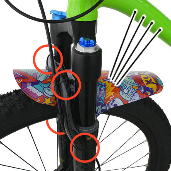Mudguards für KUbikes Disc-Brake - schwarz