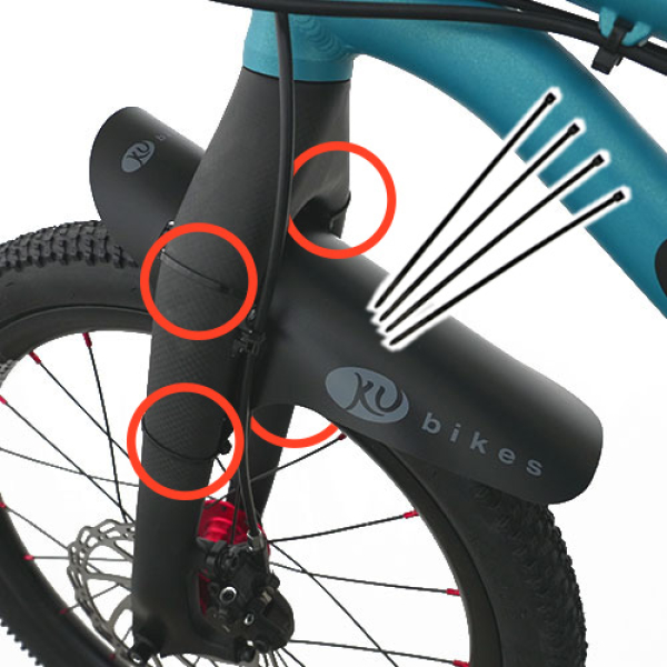 Mudguards für KUbikes Disc-Brake - schwarz