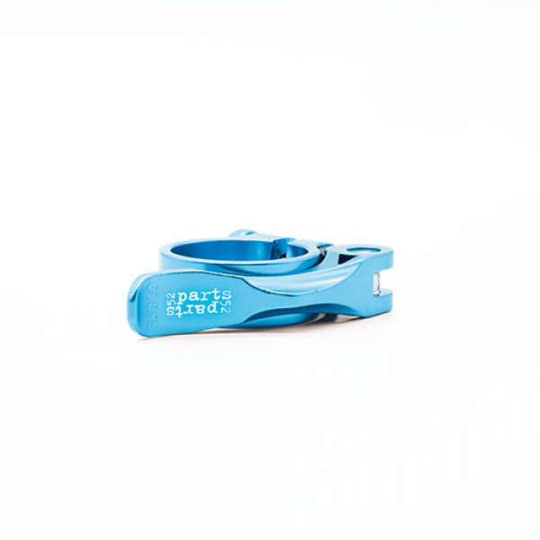 Sattelklemme mit Schnellspanner laser red / laser blue (31,8 mm)