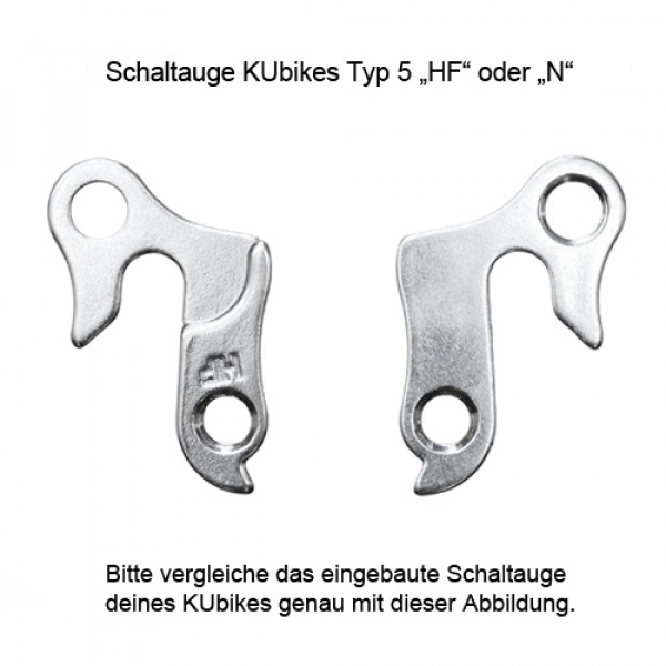 Schaltauge KUbikes Typ 5 "HF" oder "N"